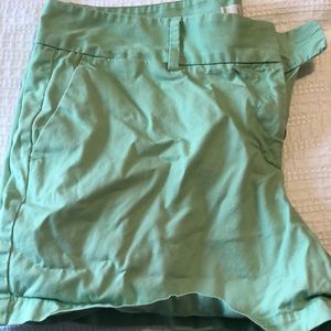 LOFT Chino Shorts —mint green.